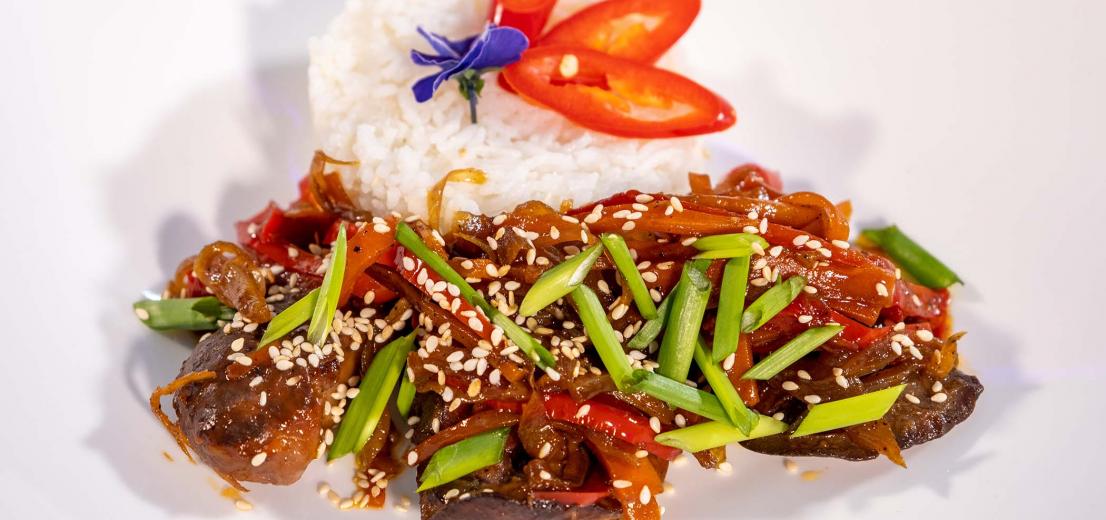 Rabbit liver Asian style in flour