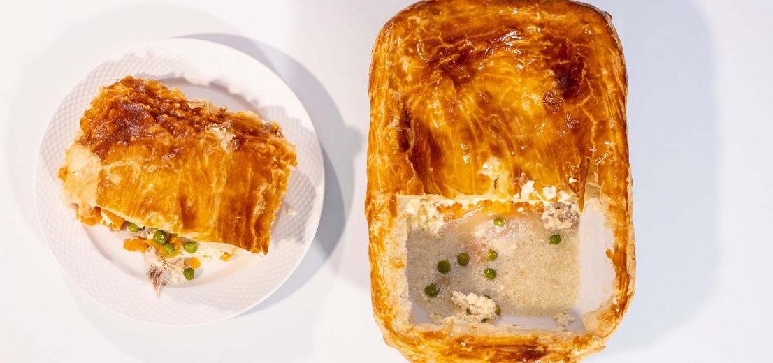 Rabbit meat pie